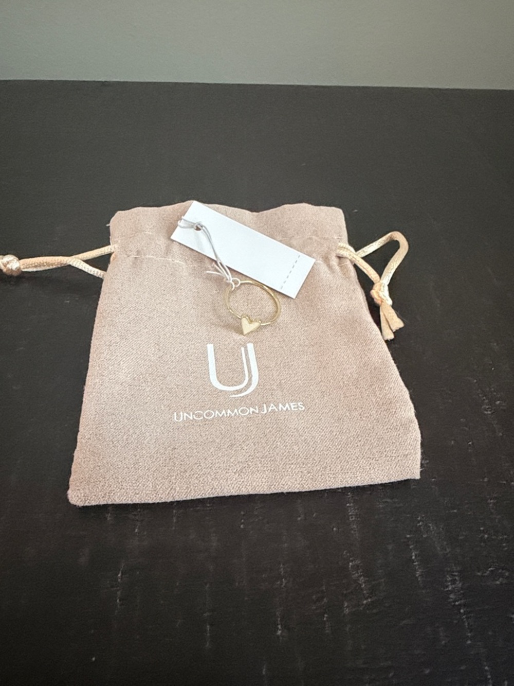 Uncommon James White Heart Ring with Dust Bag